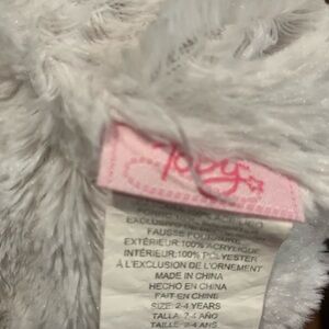 Fuzzy White and Pink Plush Toy